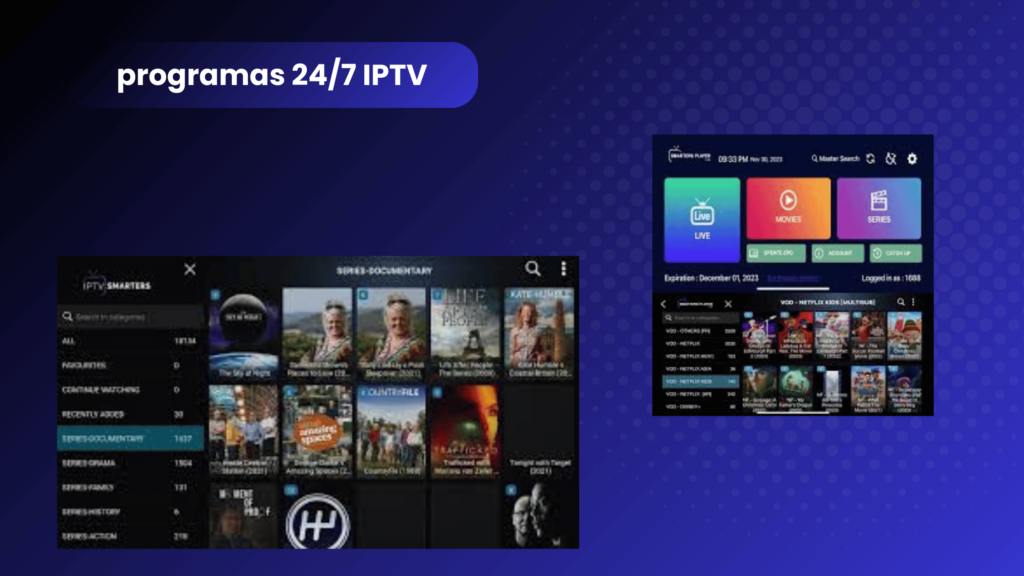 Programas 24/7 IPTV