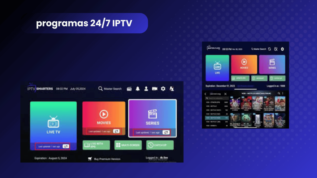 Programas 24/7 IPTV